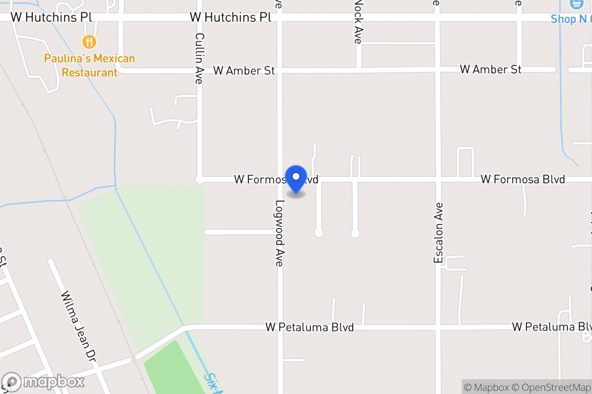 Map of 1134 W Formosa