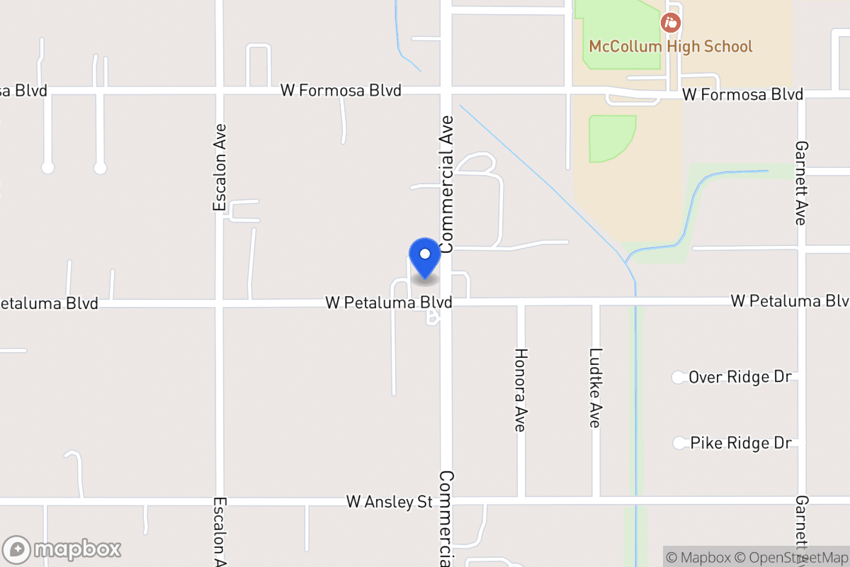 Map of 3573  Commercial Ave