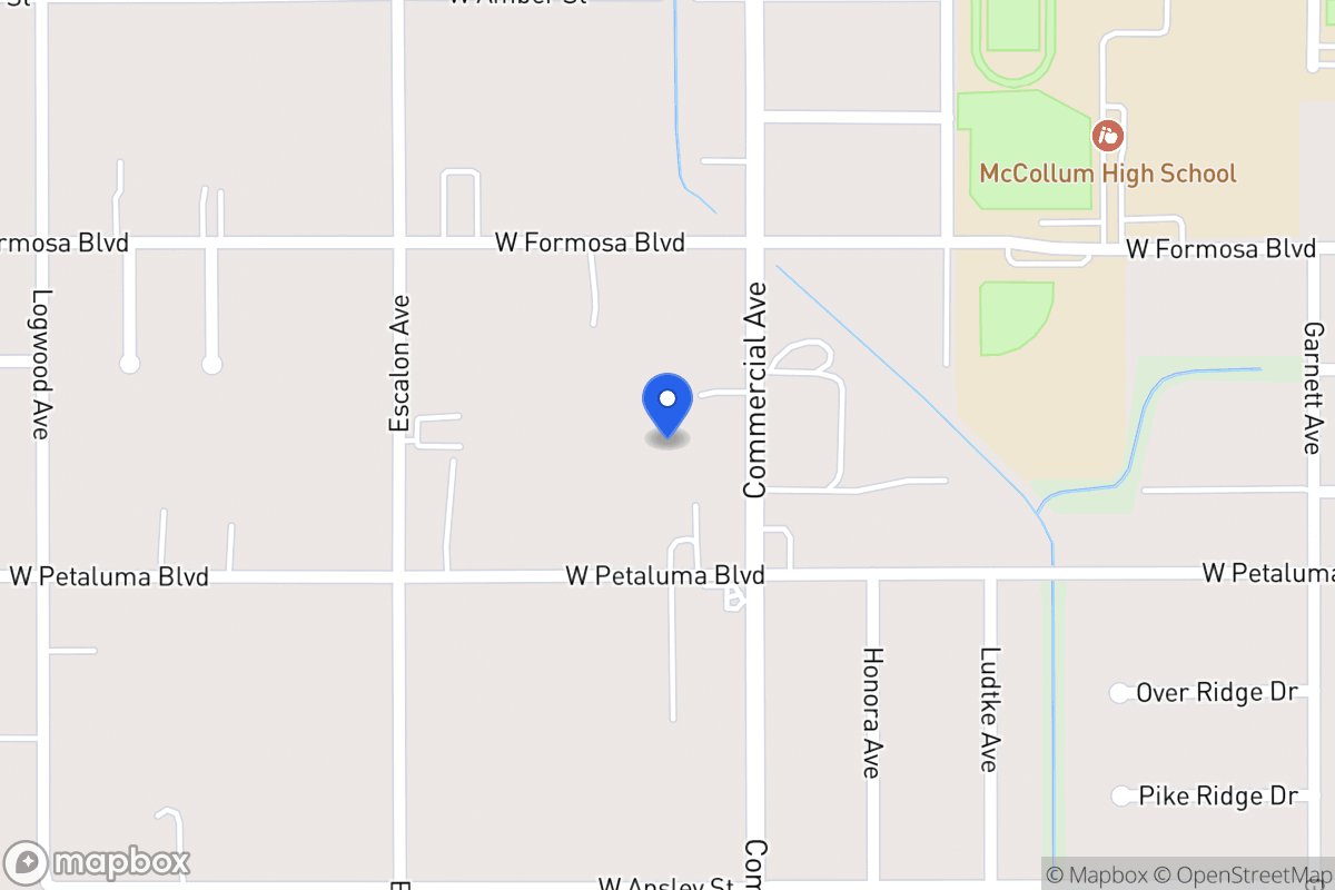 Map of 3553  Commercial Ave