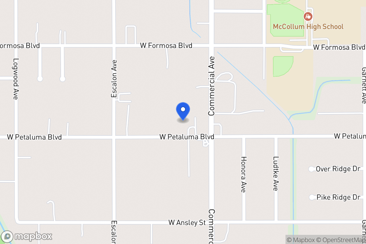 Map of 523 W Petaluma Blvd
