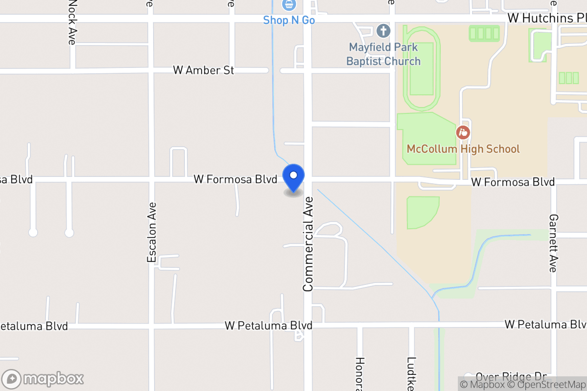 Map of 3503  Commercial Ave