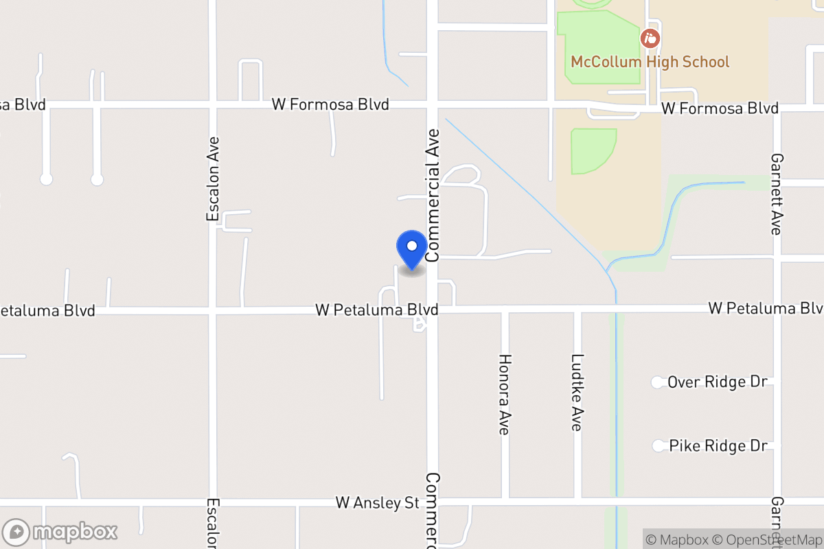 Map of 3565  Commercial Ave