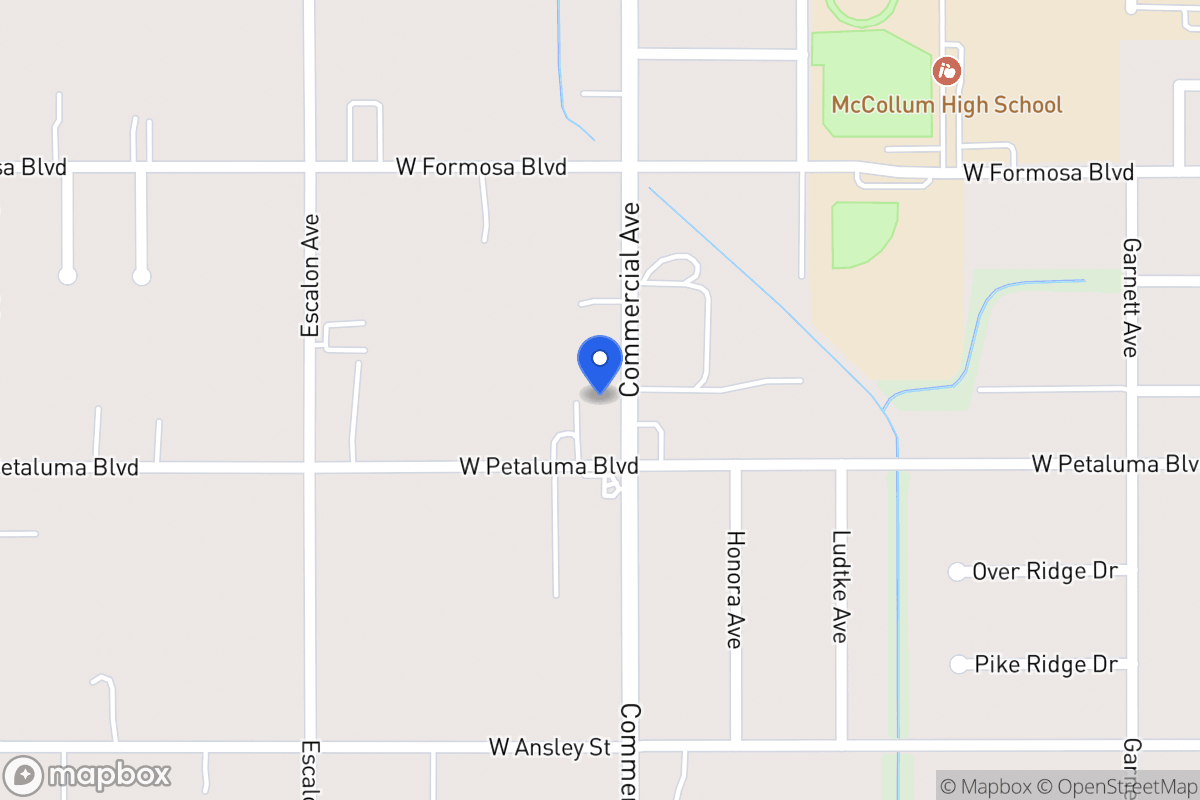 Map of 3561  Commercial Ave