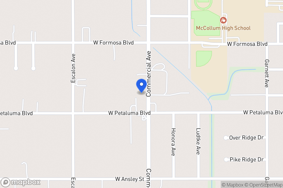 Map of 3557  Commercial Ave