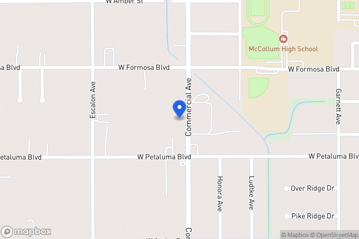 Map of 3545  Commercial Ave