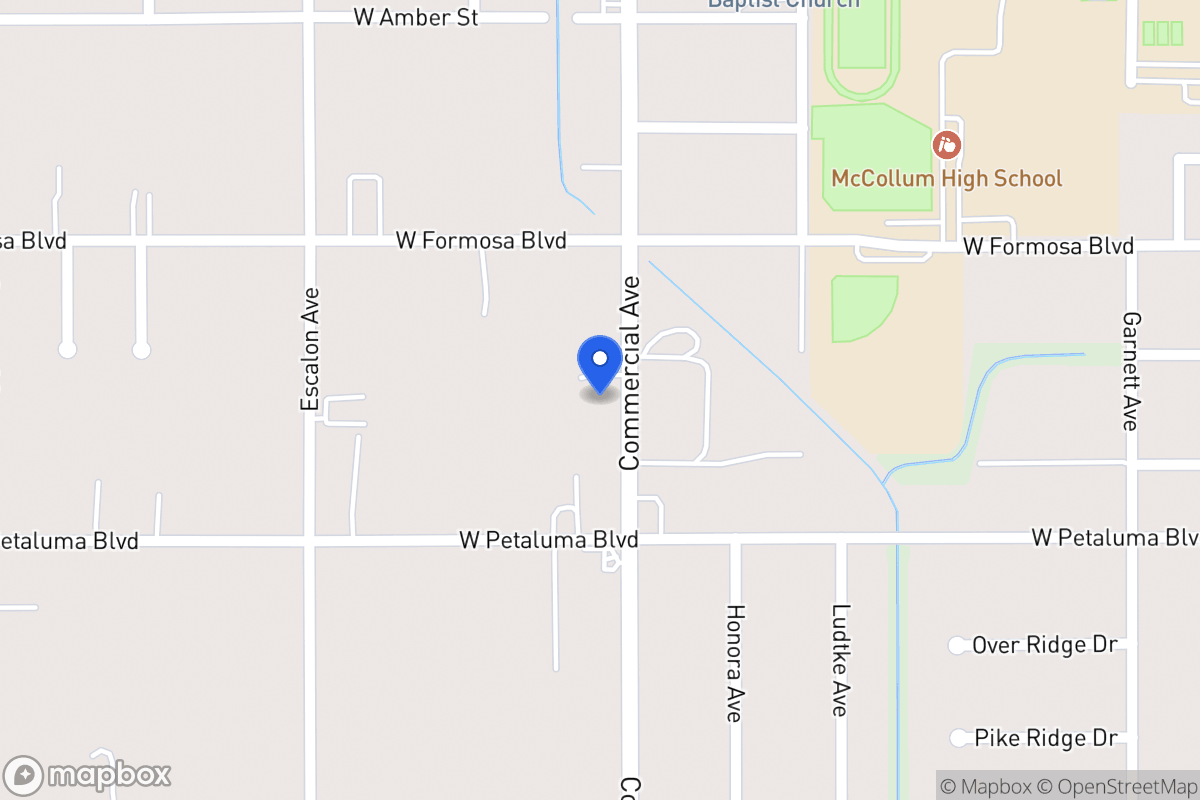 Map of 3541  Commercial Ave