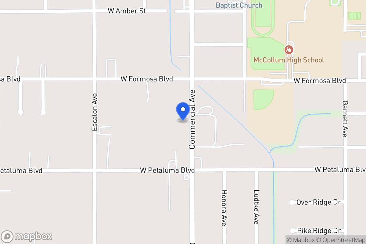 Map of 3537  Commercial Ave