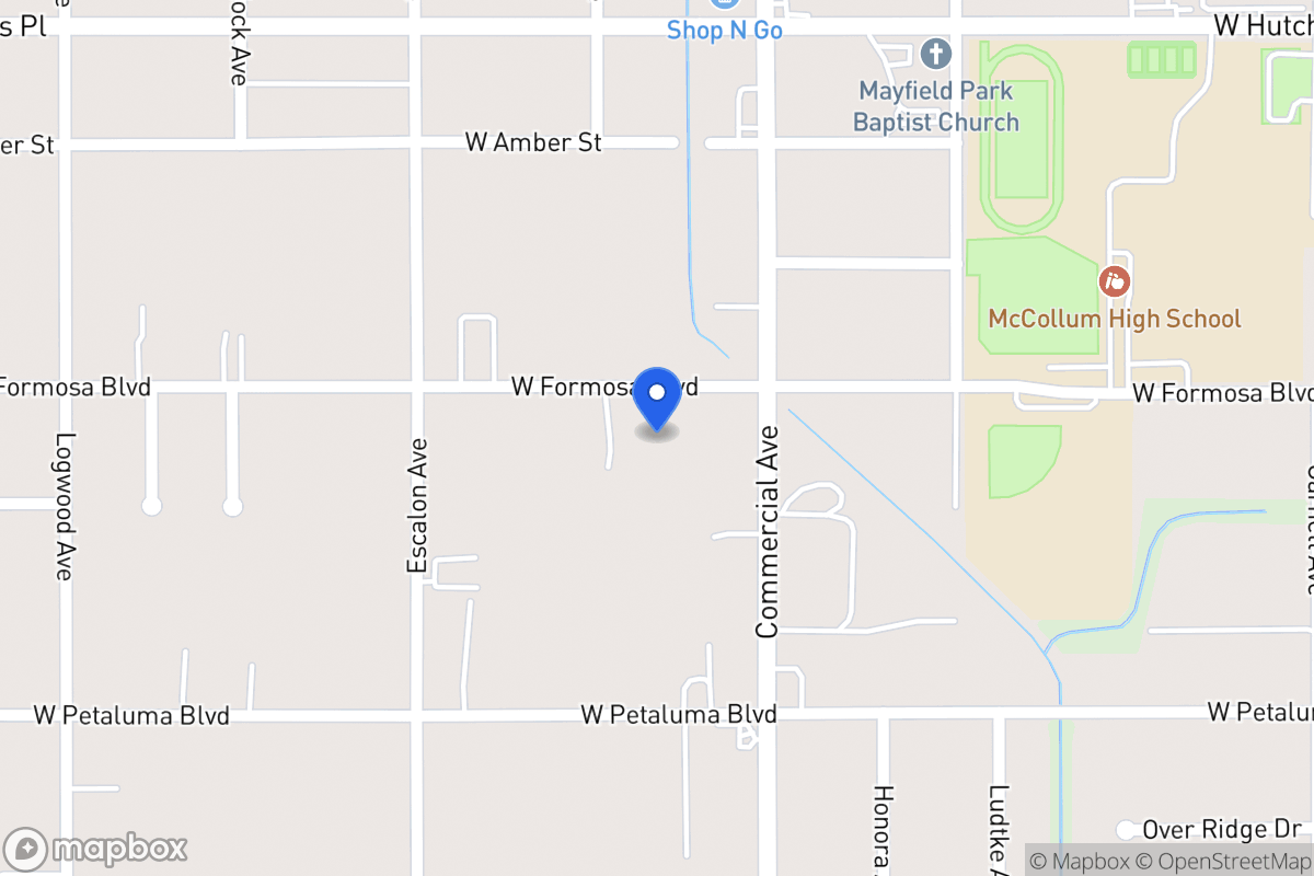 Map of 822 W Formosa Blvd