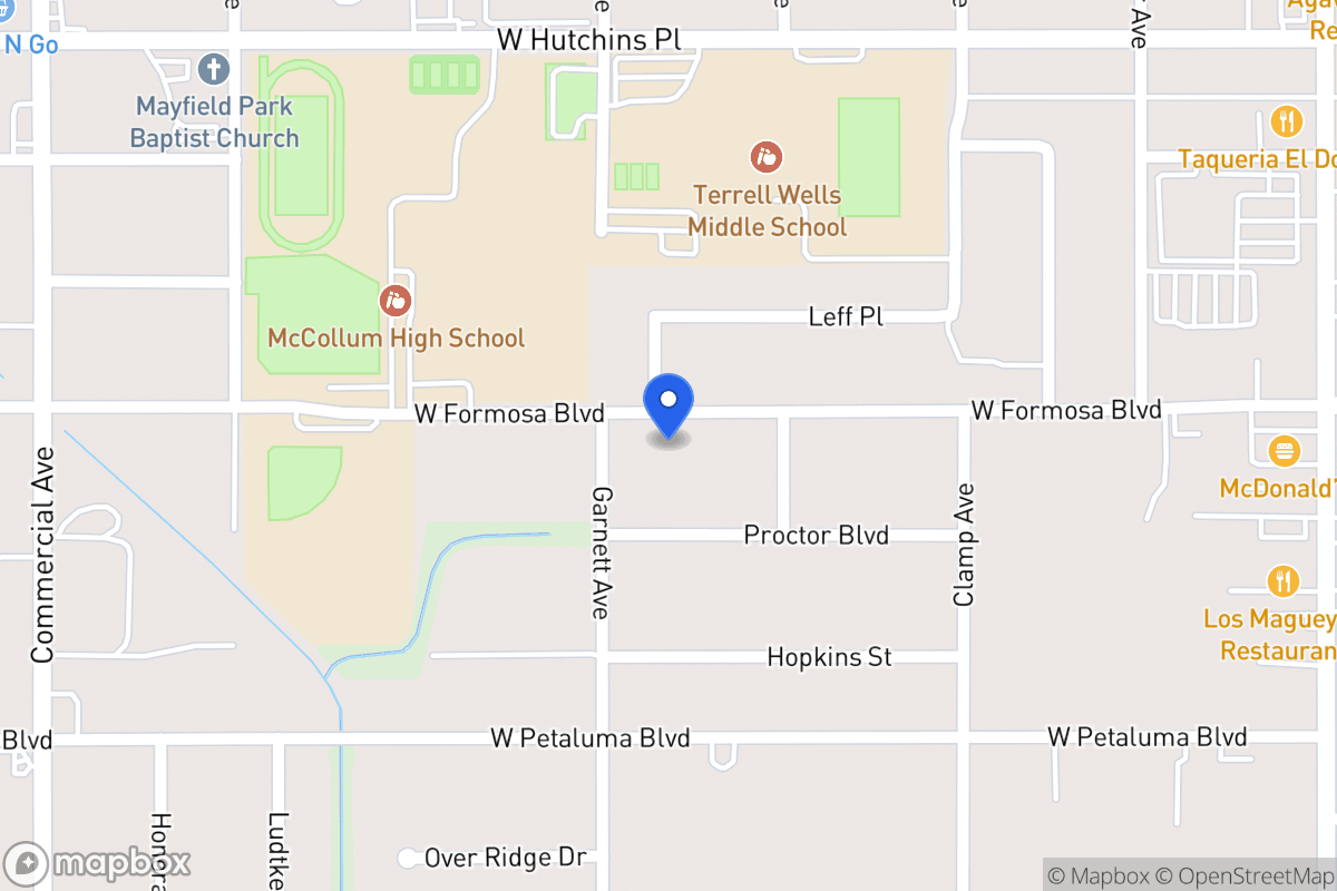 Map of 426 W Formosa Blvd