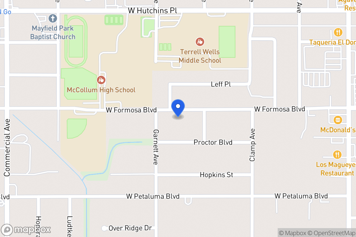 Map of 422 W Formosa Blvd