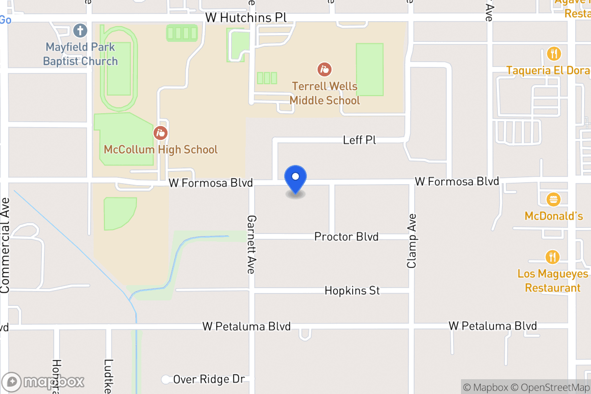 Map of 418 W Formosa Blvd