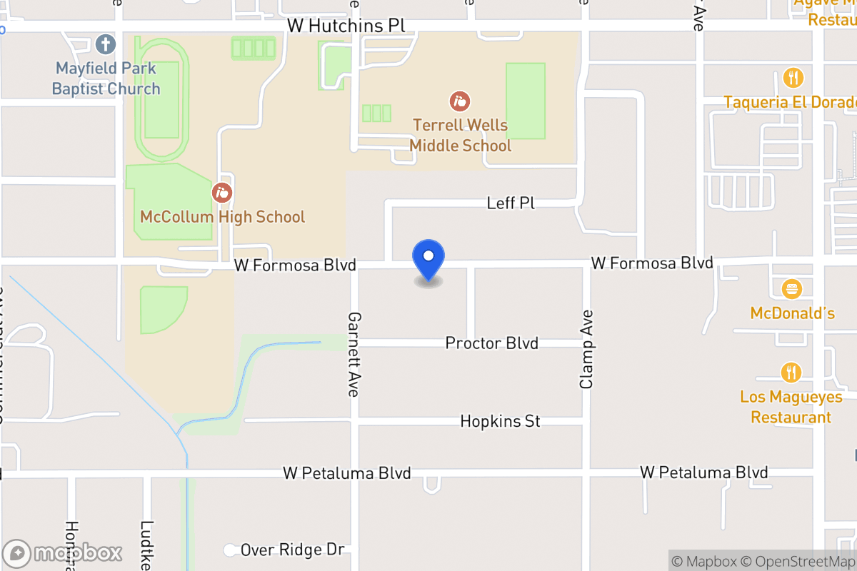 Map of 414 W Formosa Blvd