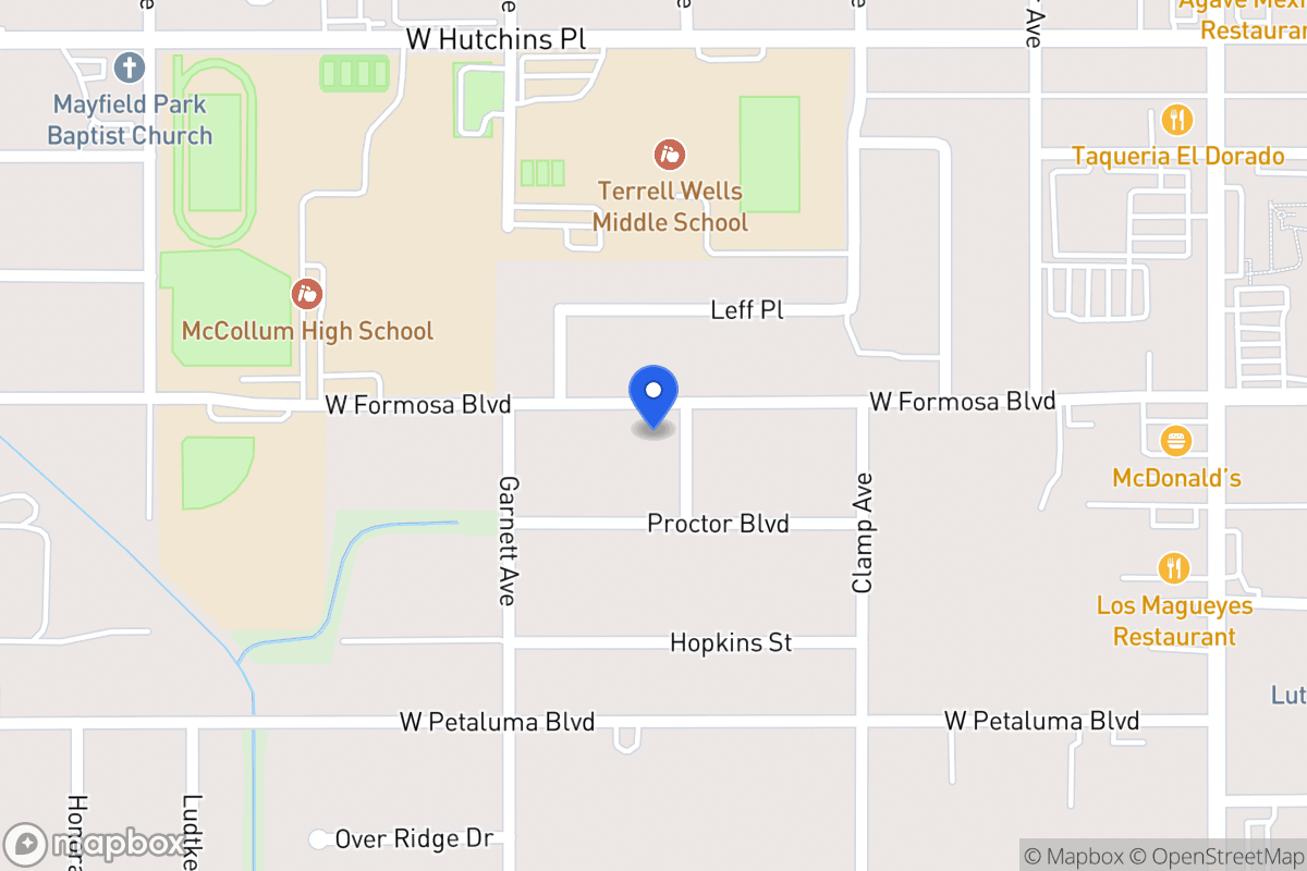 Map of 406 W Formosa Blvd