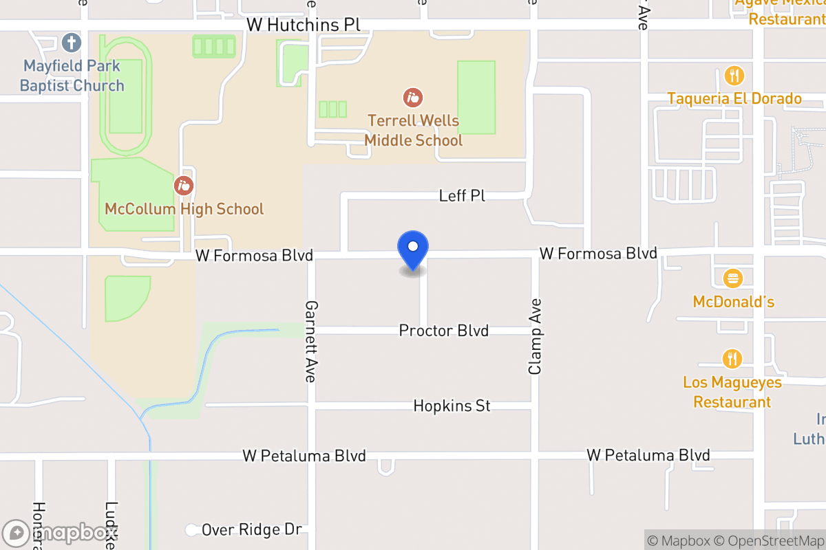 Map of 402 W Formosa Blvd