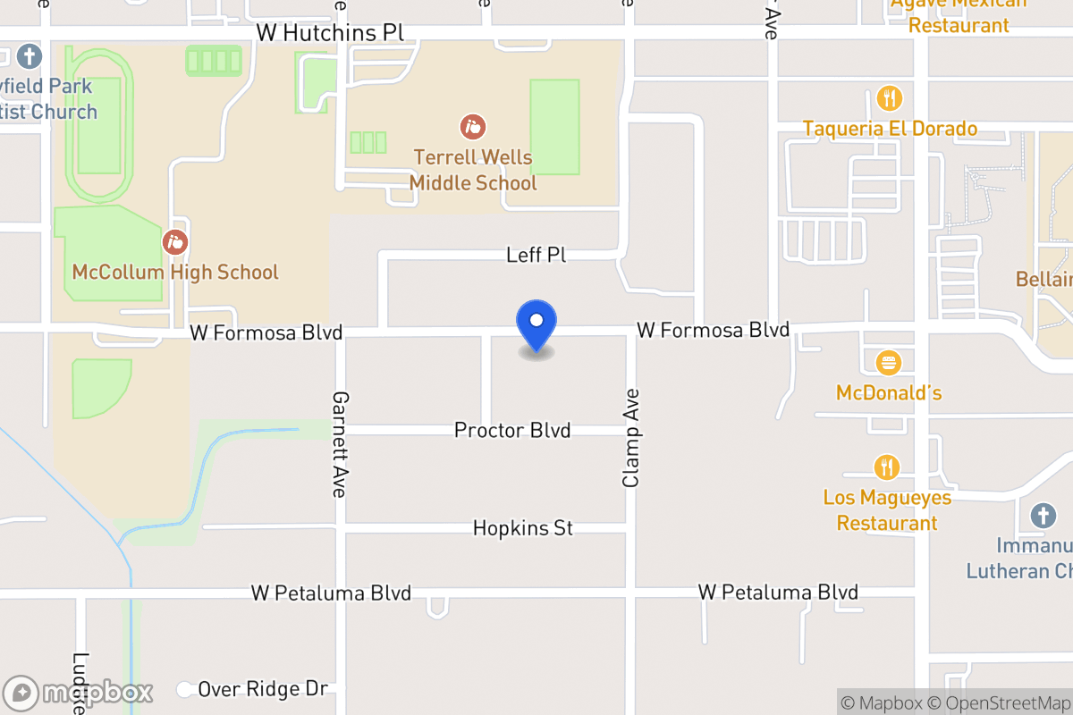 Map of 326 W Formosa Blvd
