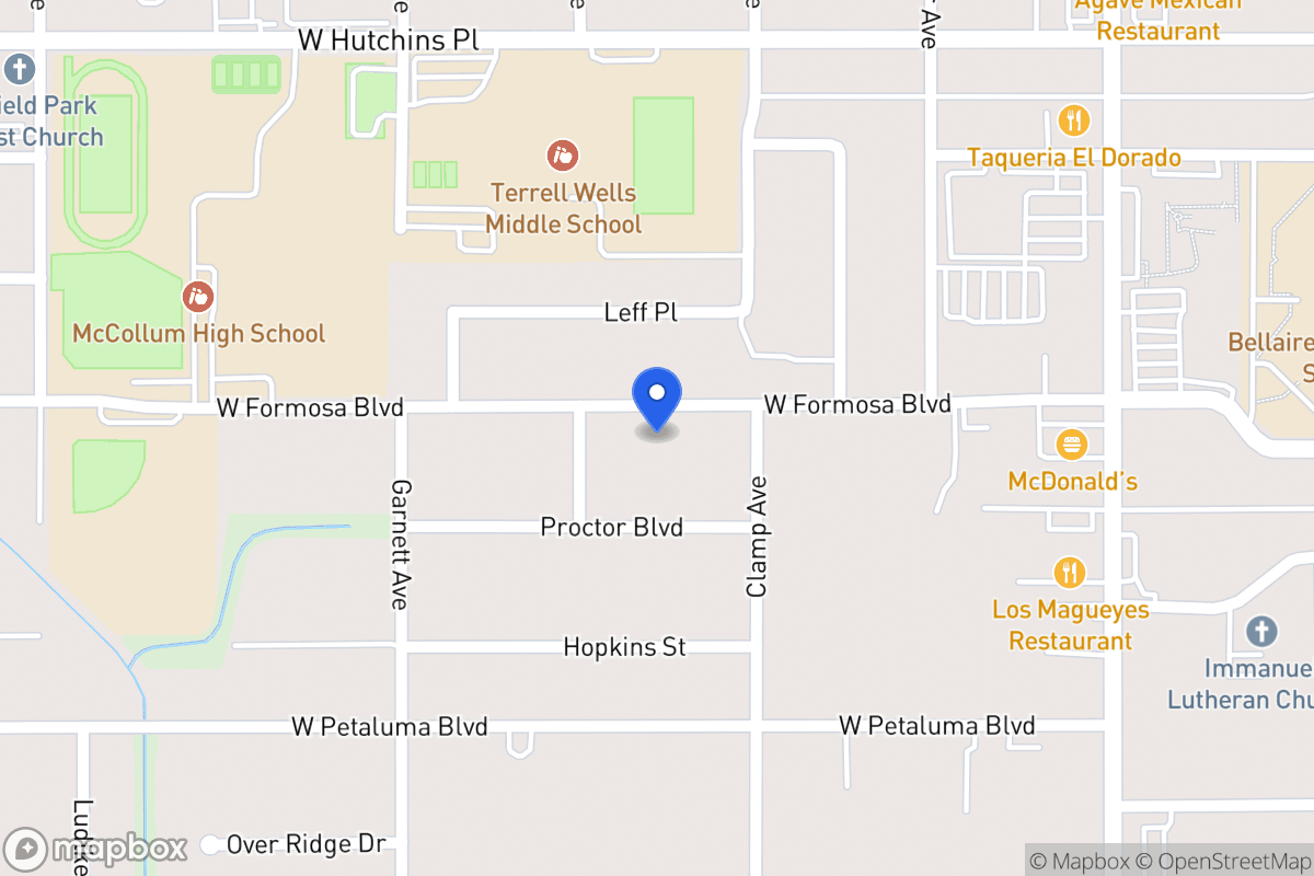 Map of 322 W Formosa Blvd