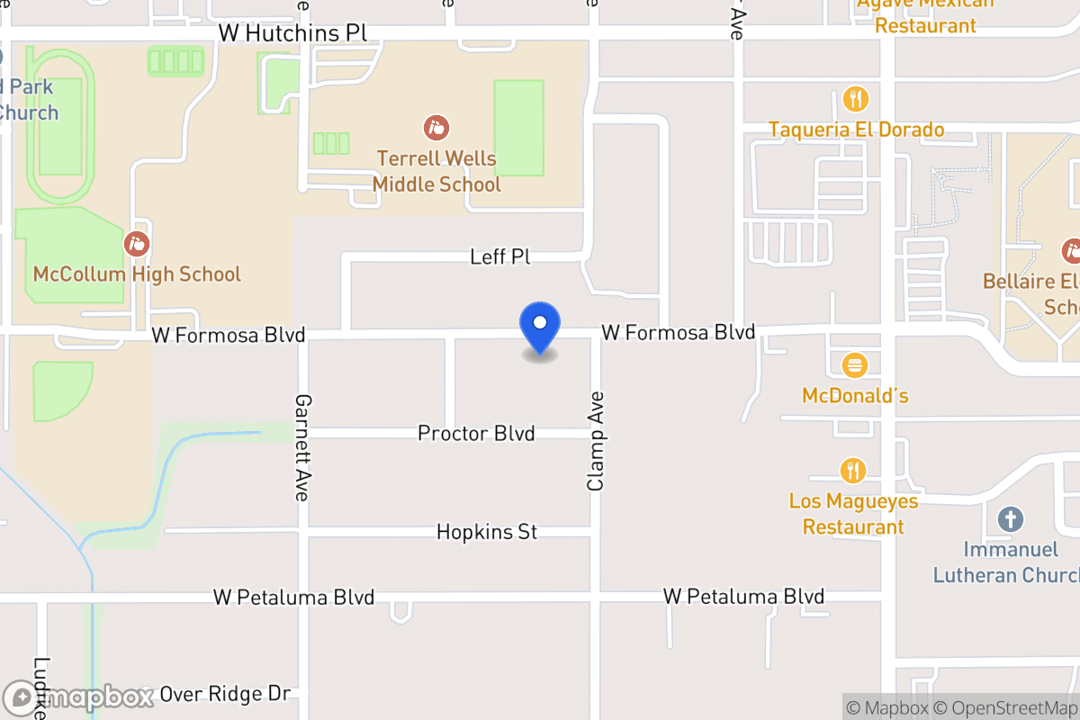 Map of 314 W Formosa Blvd