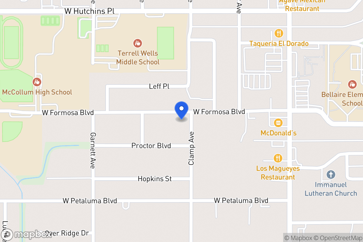 Map of 306 W Formosa Blvd
