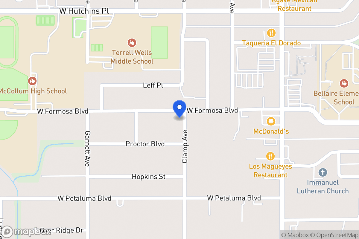 Map of 302 W Formosa Blvd