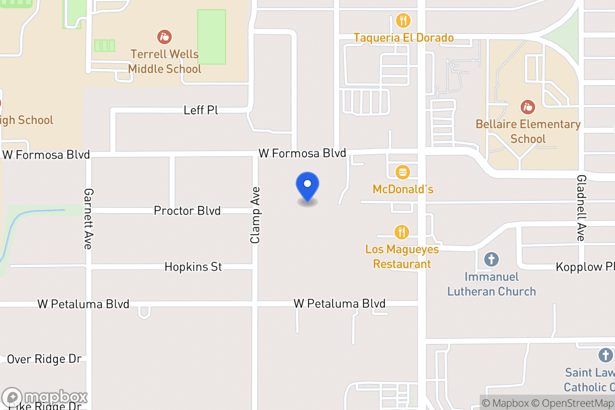 Map of 210 W Formosa Blvd