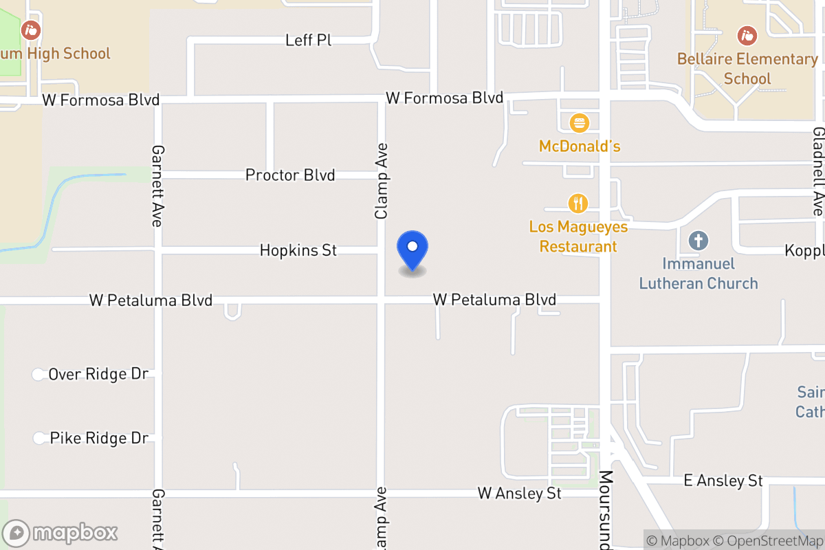Map of 167 W Petaluma Blvd
