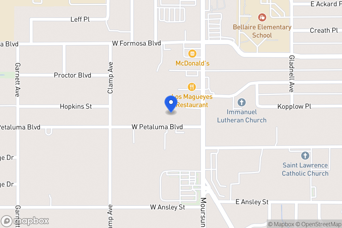 Map of 127 W Petaluma Blvd