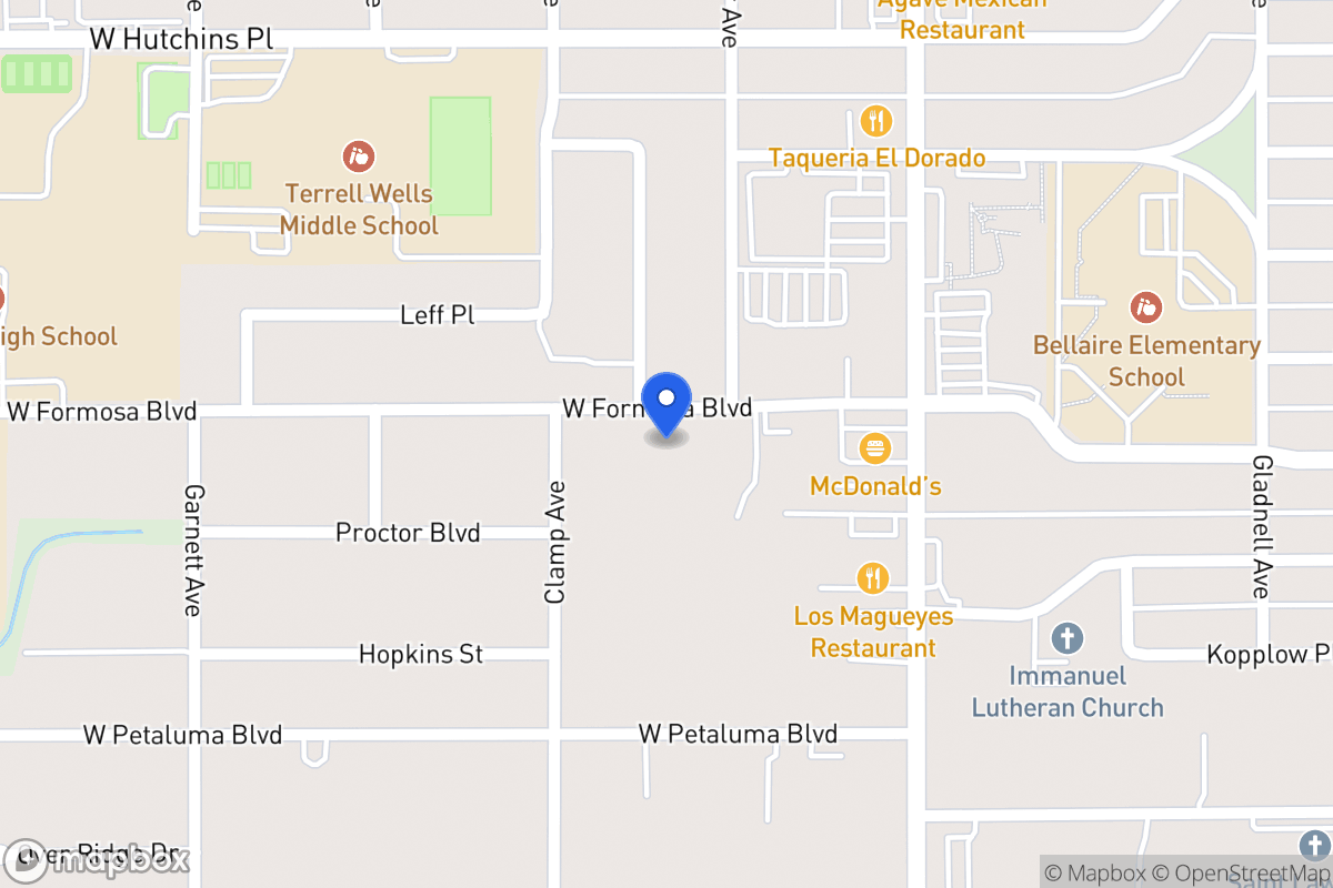 Map of 214 W Formosa Blvd