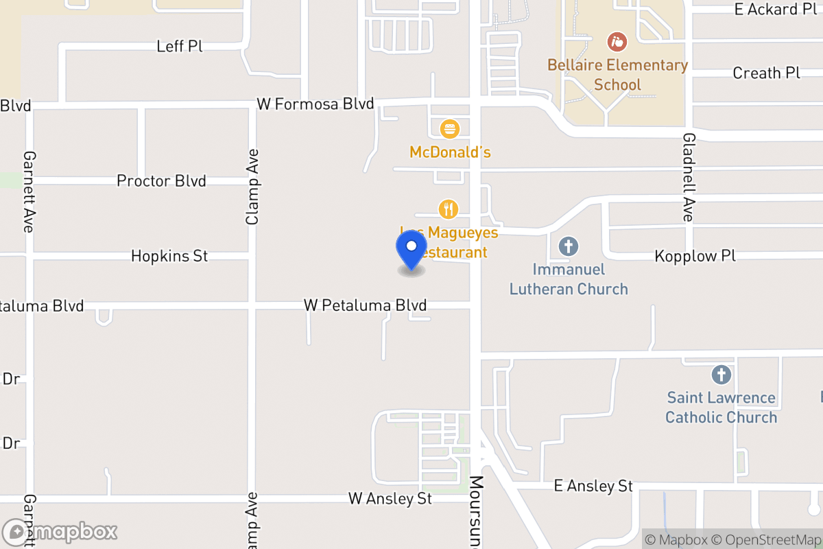 Map of 121 W Petaluma Blvd