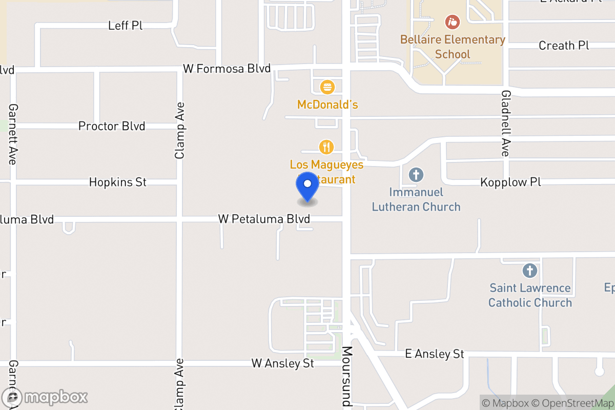 Map of 119 W Petaluma Blvd