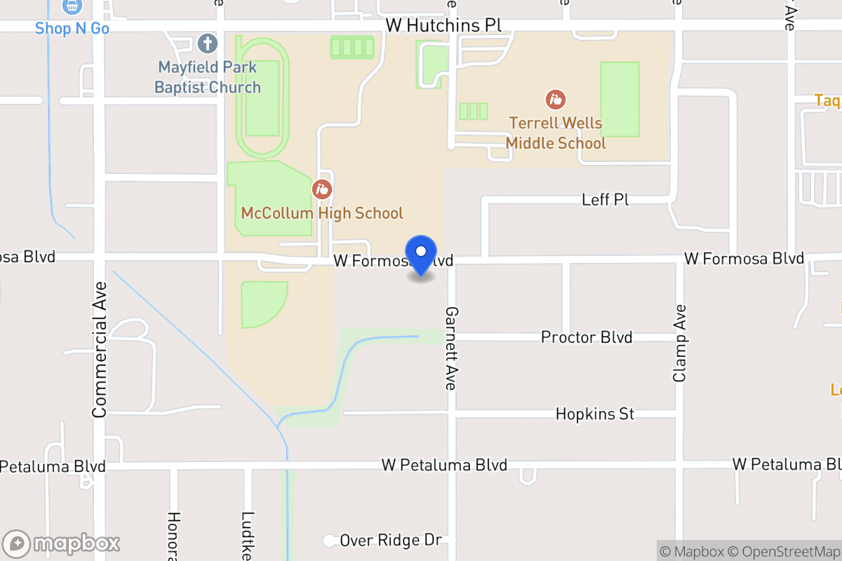 Map of 506 W Formosa Blvd