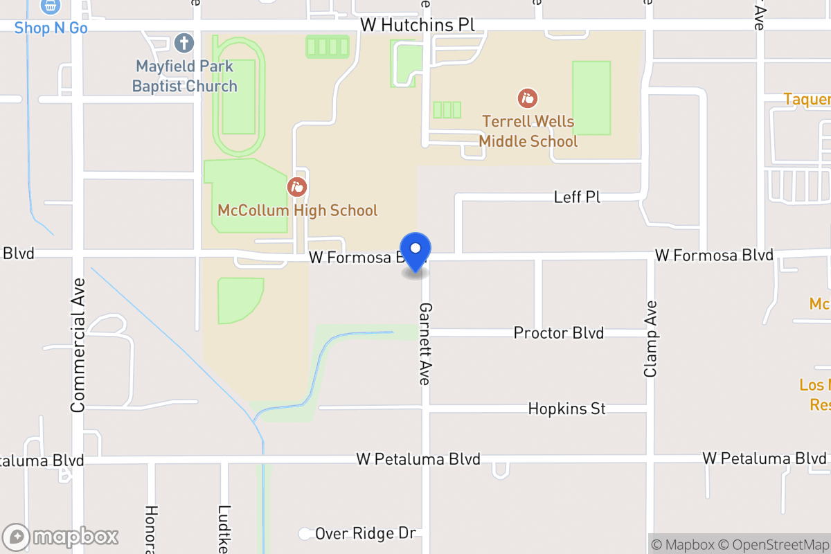 Map of 502 W Formosa Blvd