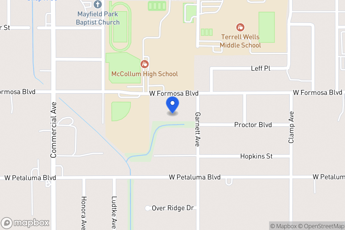 Map of 323  Proctor Blvd