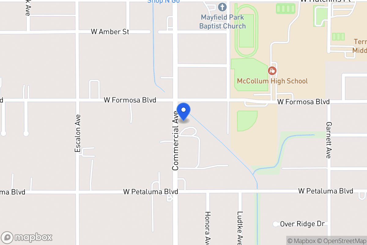 Map of 3552  Commercial Ave