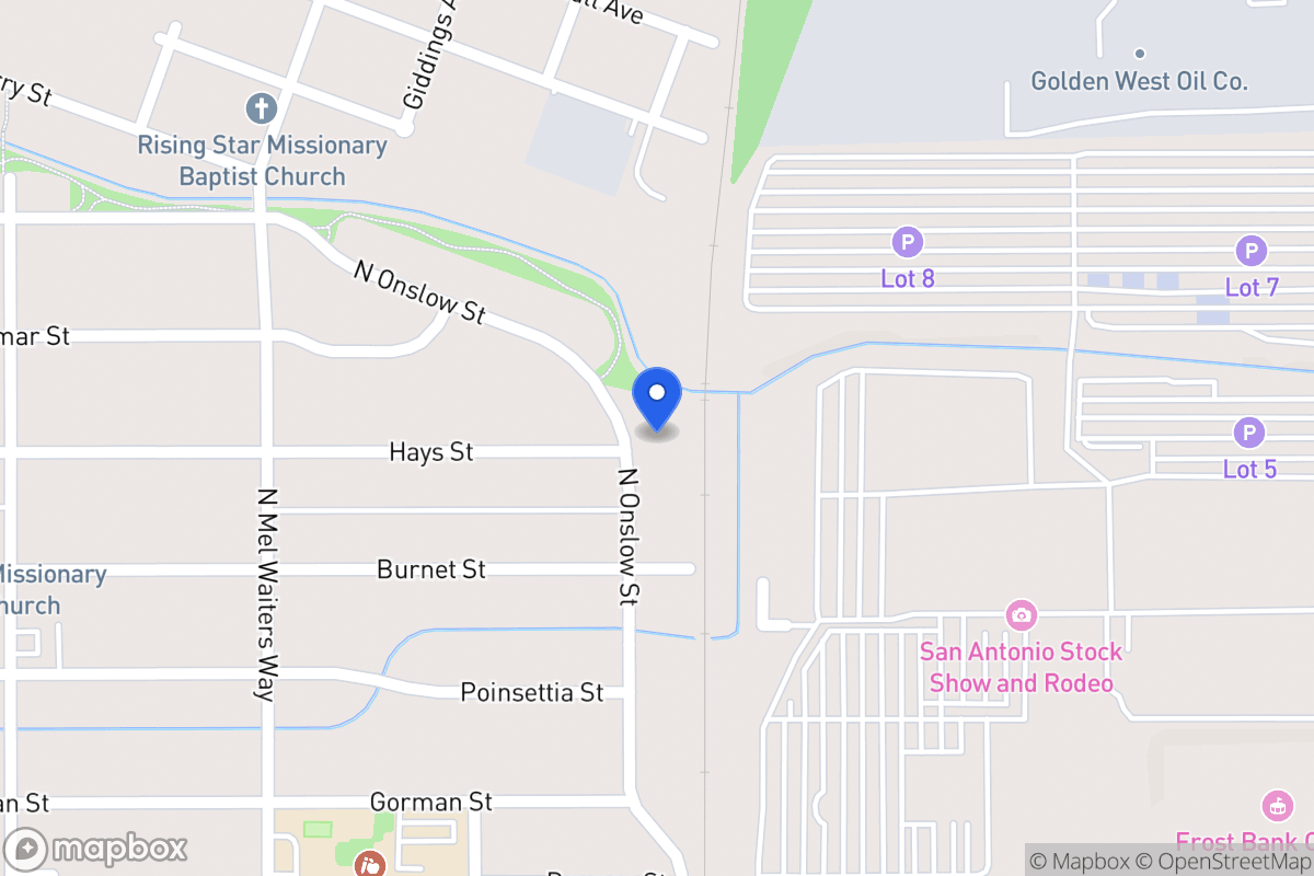 Map of 1302  Onslow Dr