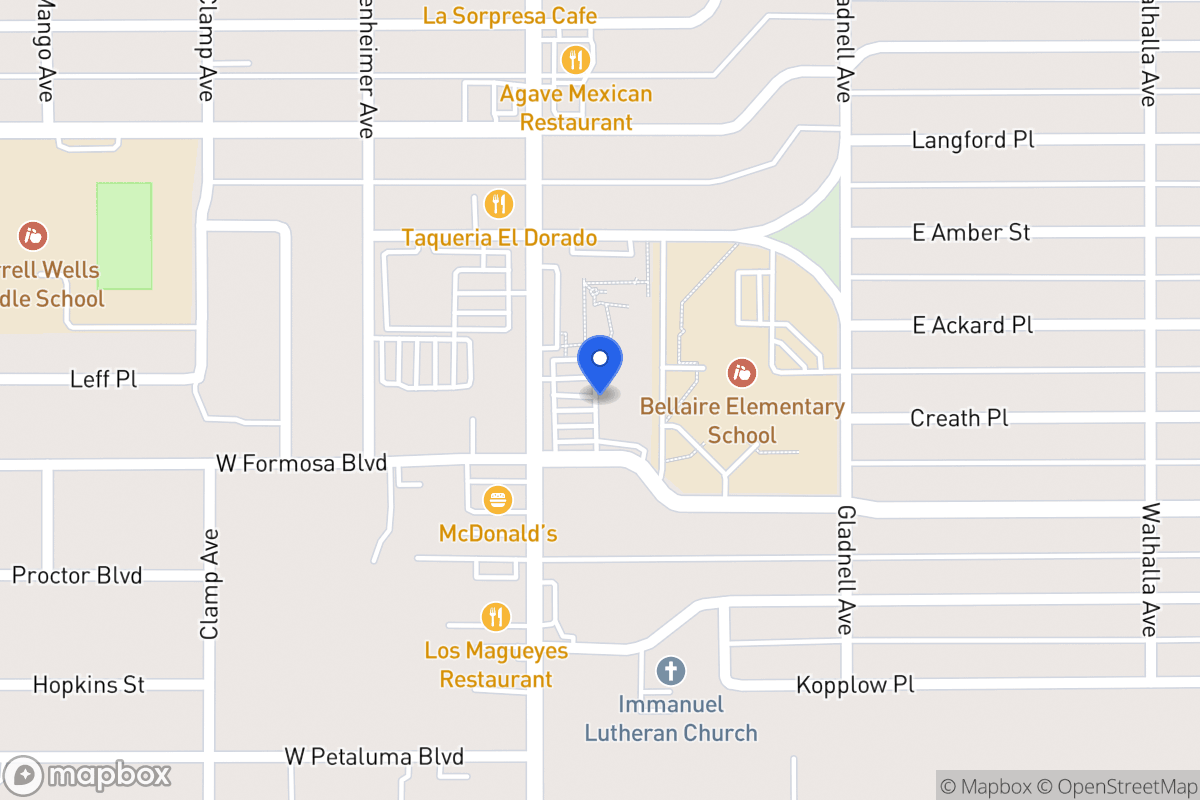 Map of 3614  Pleasanton Rd