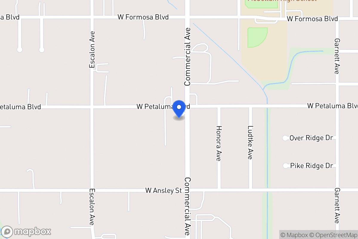 Map of 3607  Commercial Ave