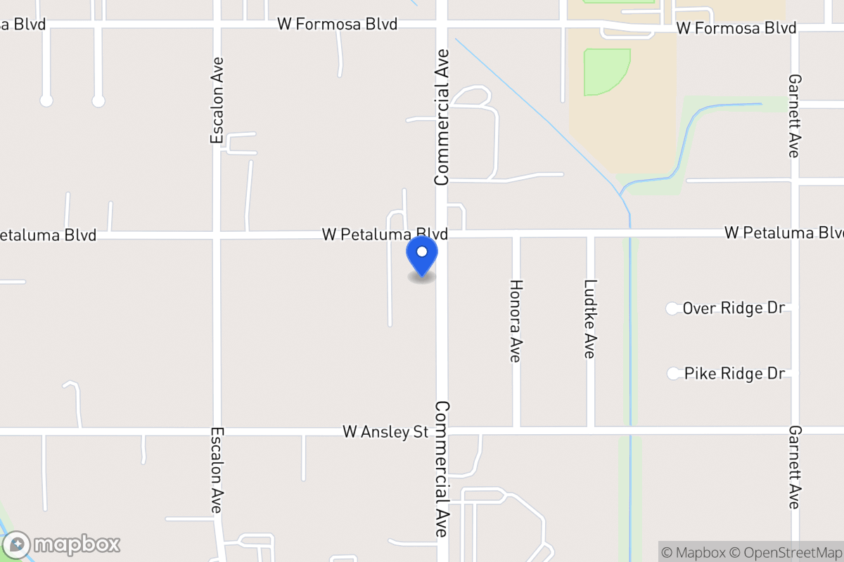Map of 3609  Commercial Ave
