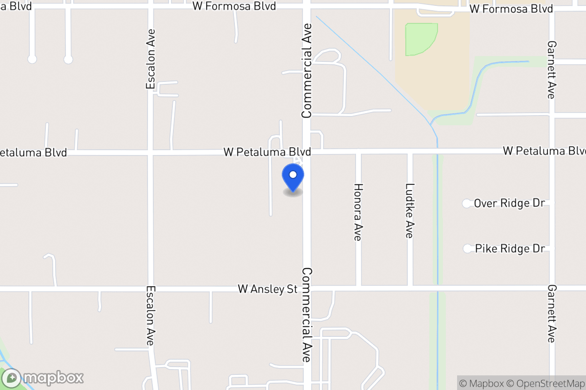 Map of 3617  Commercial Ave
