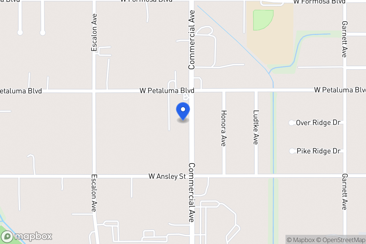 Map of 3621  Commercial Ave
