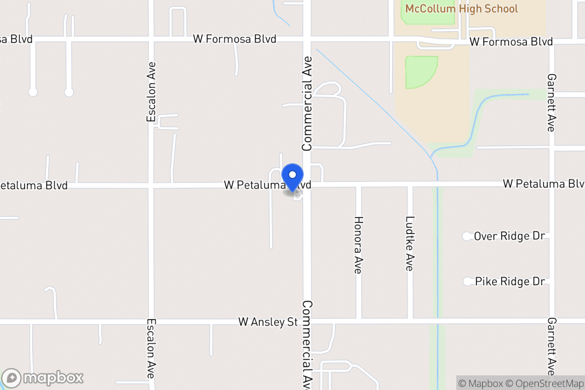 Map of 3605  Commercial Ave