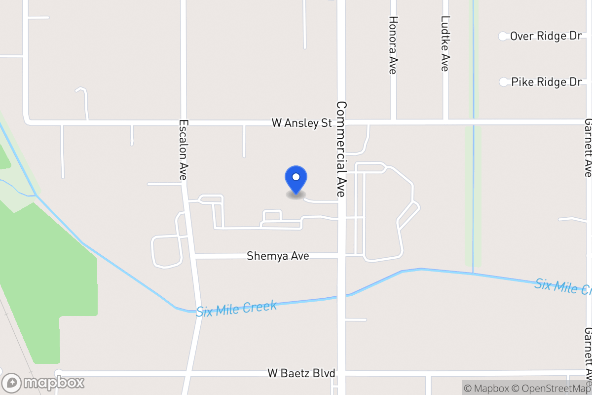 Map of 3739  Commercial Ave