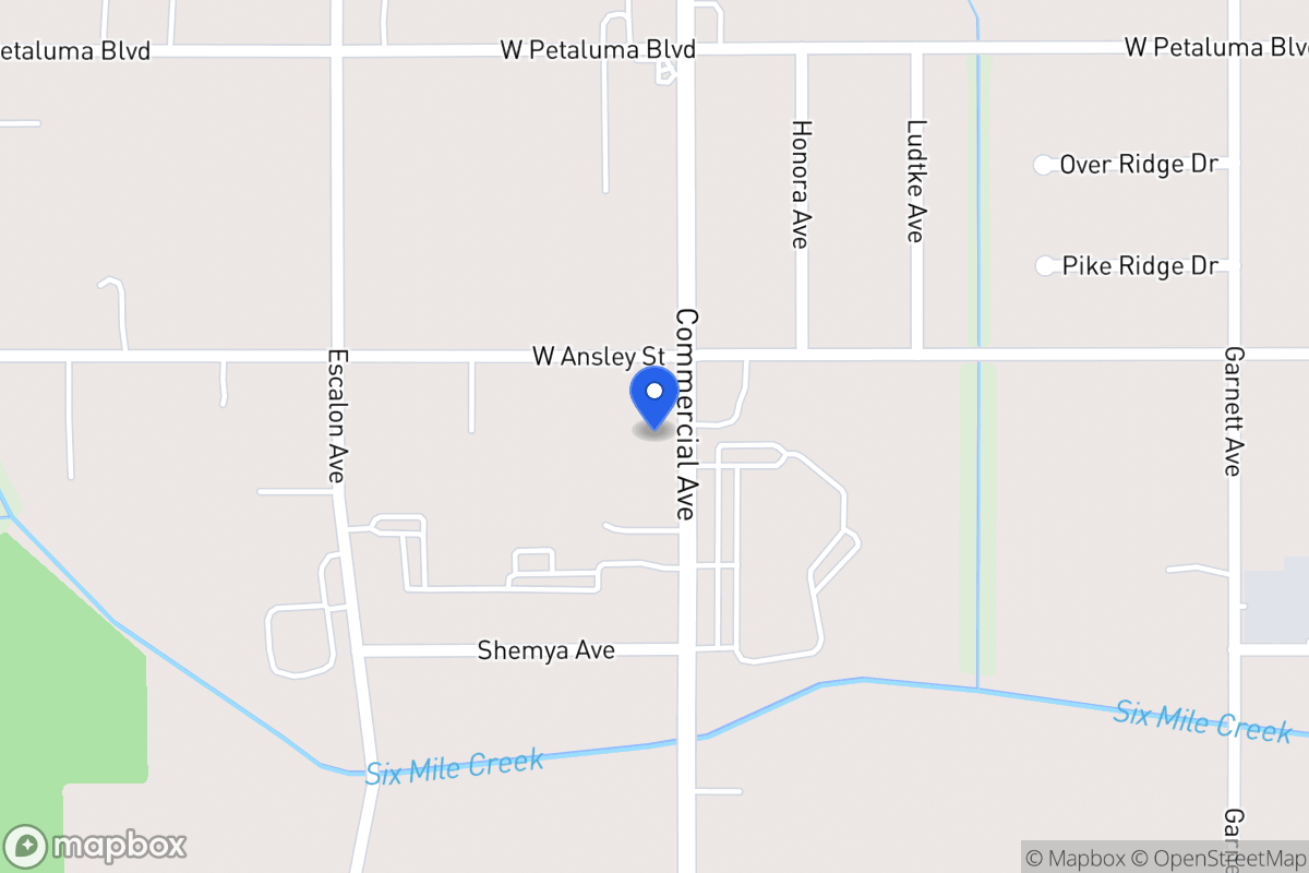 Map of 3715  Commercial Ave