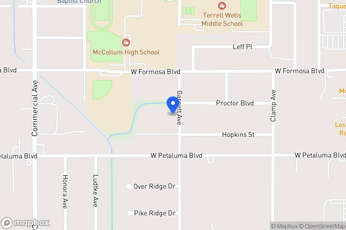 Map of 8407  Garnett Ave