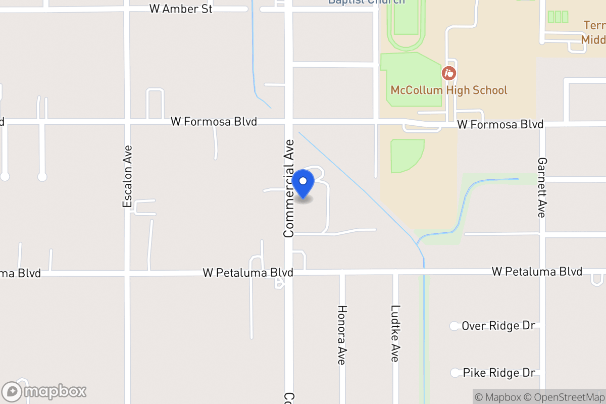 Map of 3540  Commercial Ave