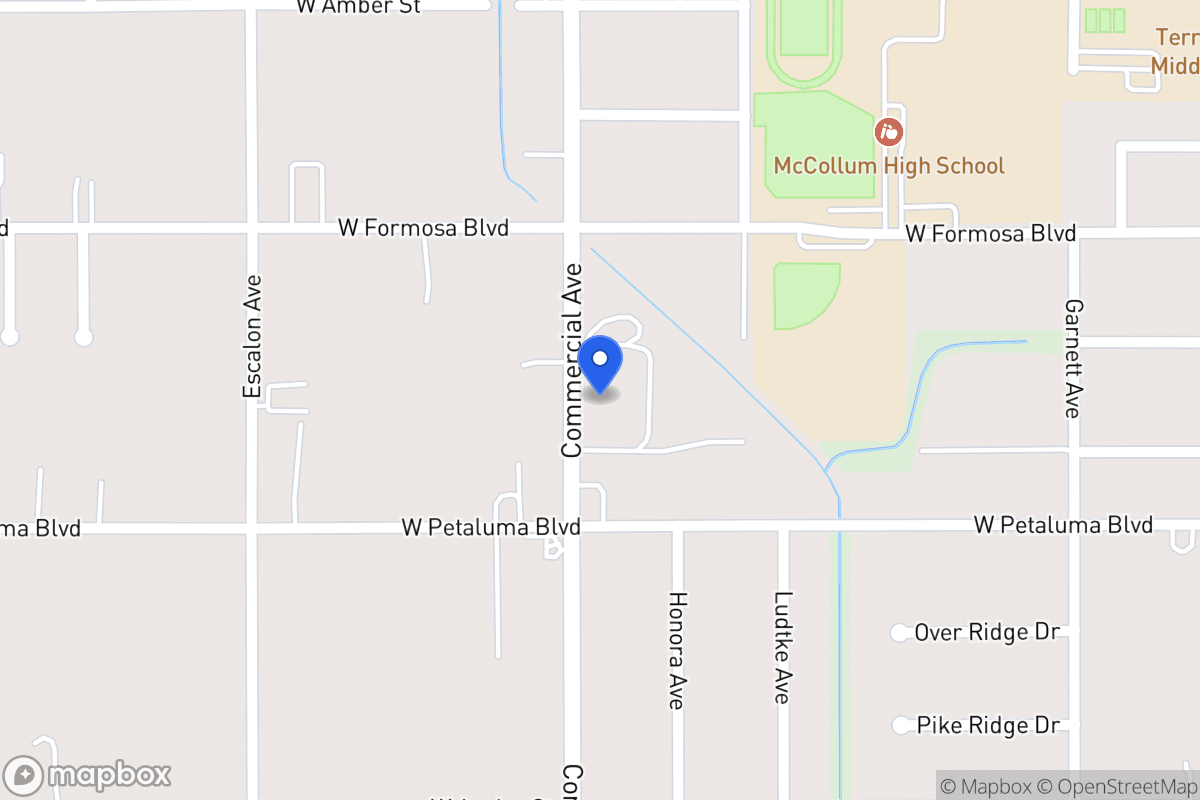 Map of 3542  Commercial Ave
