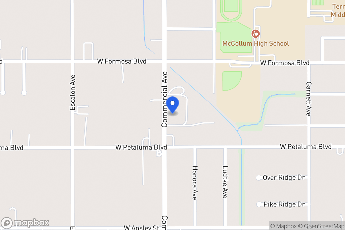 Map of 3548  Commercial Ave