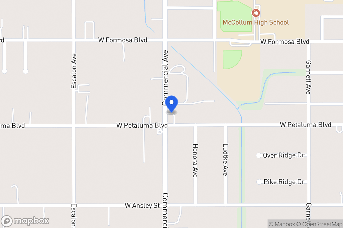 Map of 451 W Petaluma Blvd