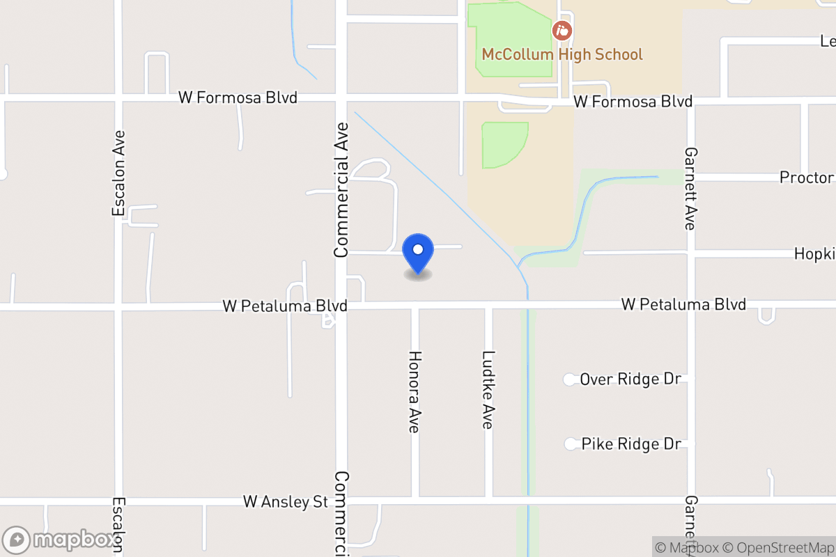 Map of 427 W Petaluma Blvd