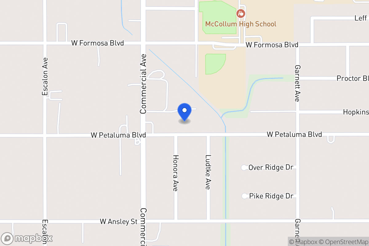 Map of 419 W Petaluma Blvd