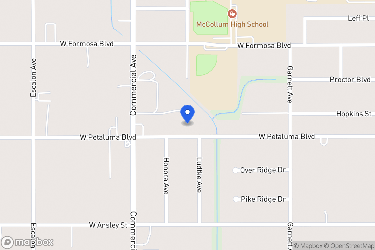Map of 407 W Petaluma Blvd